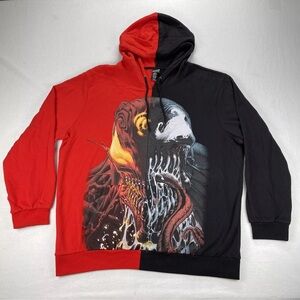 Marvel Venom Carnage Split Hoodie XXXL Sweatshirt Red/Black Size 3XL